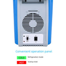 Mini Nevera Cooler Portátil 7.5L para Auto. Hielera para Carro12V. Función Frío 15°C y Calor 60°C. Hielera Pequeña Color Azul. 31x17x31 cm.