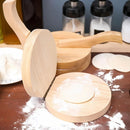 Pataconera Prensa de Madera para Patacones y Empanadas con Mango Ergonómico.