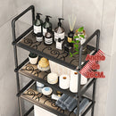 Estante Organizador para Baño sobre Inodoro de 3 Niveles. Mueble repisa para almacenamiento. Color negro. 149x45.3x26cm