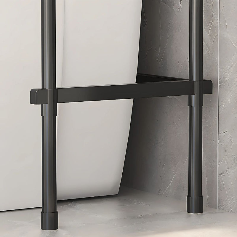 Estante Organizador para Baño sobre Inodoro de 3 Niveles. Mueble repisa para almacenamiento. Color negro. 149x45.3x26cm