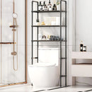Estante Organizador para Baño sobre Inodoro de 3 Niveles. Mueble repisa para almacenamiento. Color negro. 149x45.3x26cm