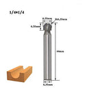 Punta de router U 90 grados 1/4*1/4. Vastago de 1/4"