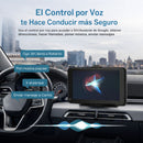 Monitor Táctil HD 7” Para Auto con Cámara de Reversa, Bluetooth, AirPlay y Control por Voz. Pantalla Portátil para Vehículo con CarPlay y Android Auto Inalámbrico