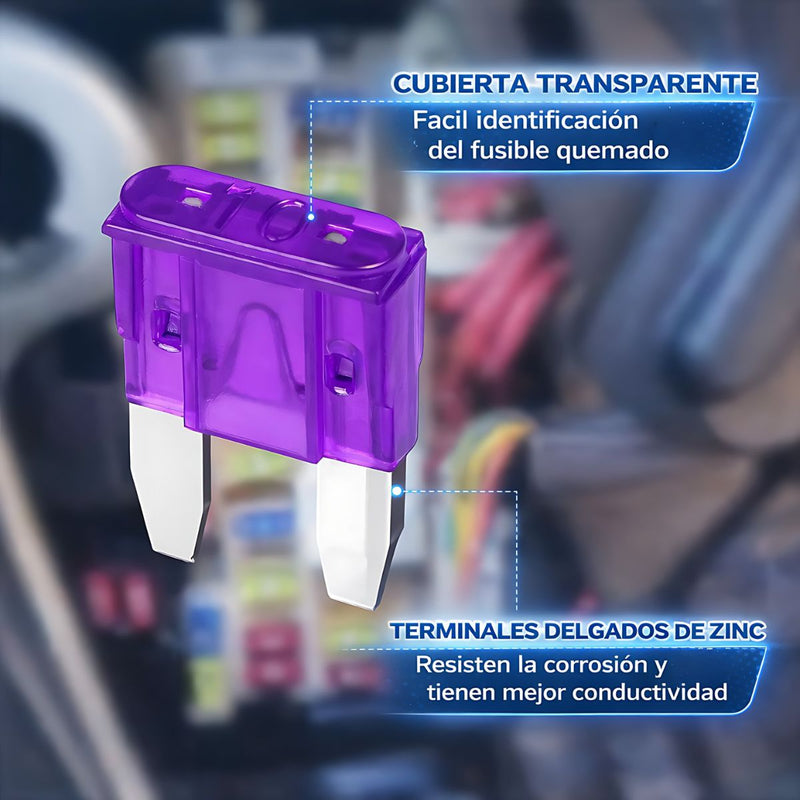 Fusibles Para Carro Surtidos. Kit Completo De 300 Pzs. Fusible Mini, Micro Y Estándar Automotriz.