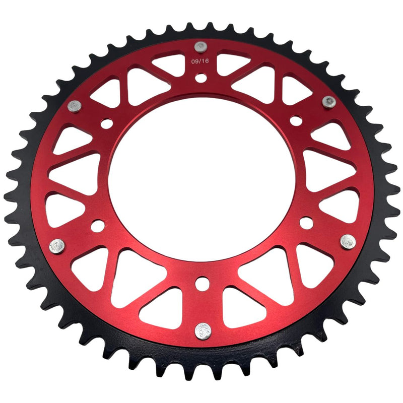 Corona 50 dientes D.I.D roja (LX450)