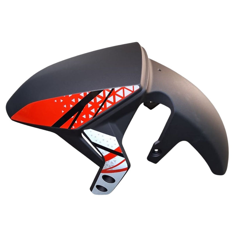 Guardabarros delantero rojo con calcomanias (MINNIX150) FRONT WHEEL FENDER RED R1 WITH STICKER