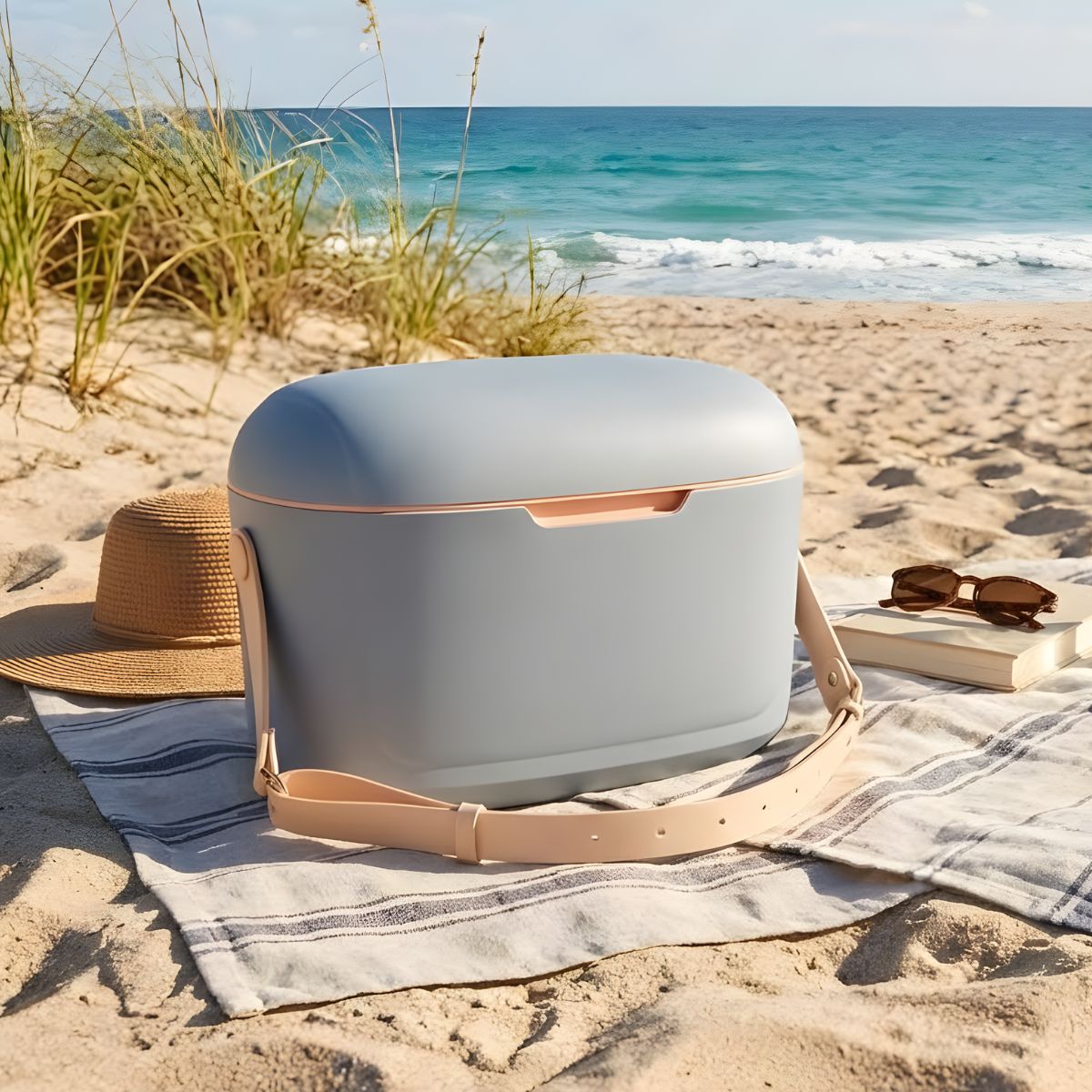 Cooler portátil ligero 20QT (18.9L) con aislamiento térmico, correa ajustable y retención de frío +24h 44.8cm×29.3cm×28.2cm Hielera