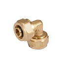 Codo De Compresión 90° 1/2" En Latón. Conector Angular Para Tuberías De Gas Y Agua (20mm).