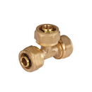 Tee De Compresión Recta 1/2" (20 mm) En Latón. Conector En T Para Agua y Gas.