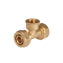 Tee De Compresión Hembra 1/2" NPT x 1/2" (20 mm) En Latón. Conector En T Para Agua y Gas.