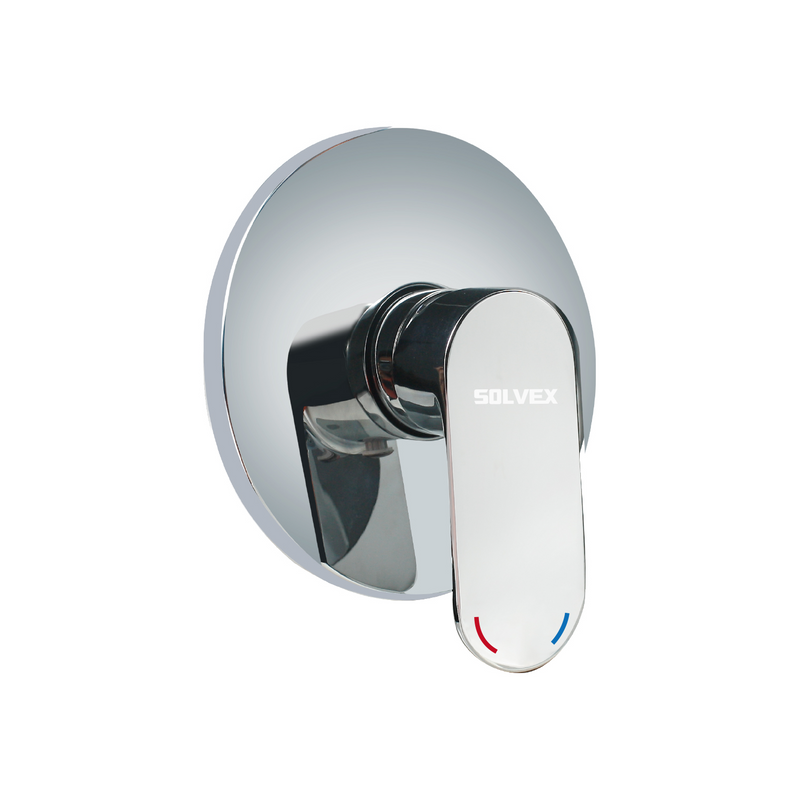 Llave De Palanca Maneral Para Ducha. Mezcladora Monomando para Empotrar En Regadera. Color Cromado.