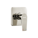 Llave De Palanca Maneral Para Ducha. Mezcladora Monomando Cuadrada Para Empotrar En Regadera. Acabado satinado.