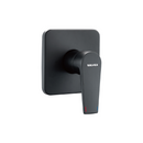 Llave De Palanca Maneral Para Ducha. Mezcladora Monomando Cuadrada Para Empotrar En Regadera. Color negro.