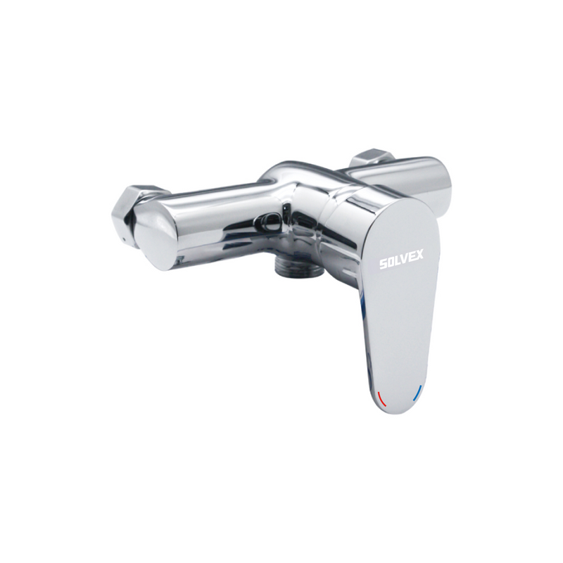 Llave Mezcladora de Pared para Bañera con Desviador. Grifo Monomando de Latón con Acabado Cromado Brillante.