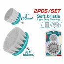 Cepillos de cerdas suaves (2", 3.5"). Limpieza en revestimientos, vidrios y superficies delicadas. Set de 2 piezas.