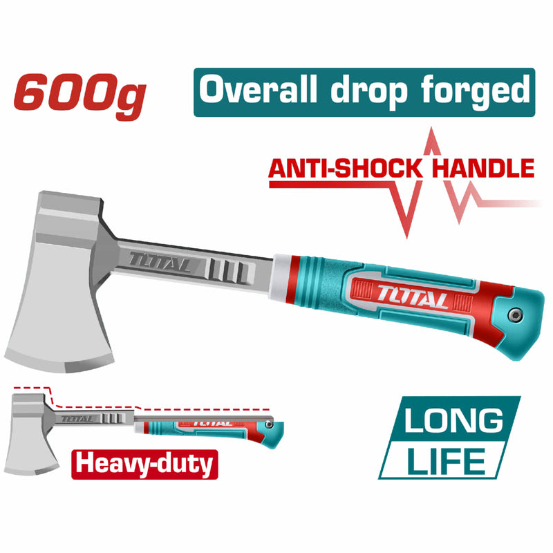 Hacha de Mano 600g. Tratamiento térmico. Heavy duty. Mango ergonómico.