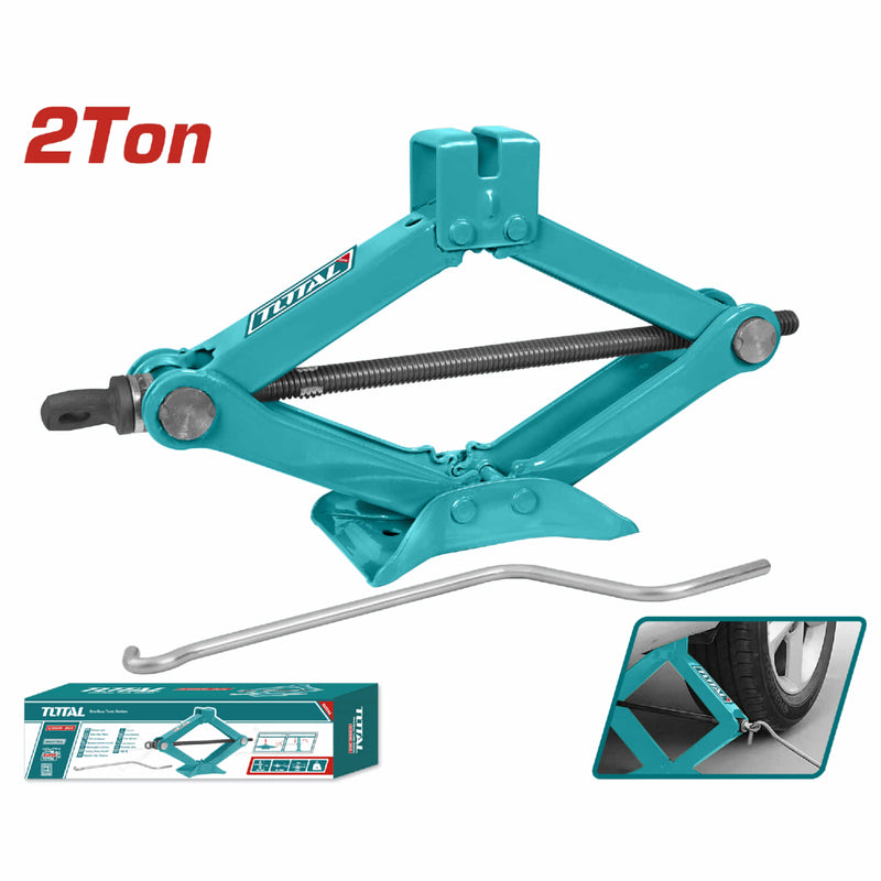 Gato de Tijera de 2 Toneladas. Altura Min. 120mm. Altura Max: 395mm. Long: 450mm.