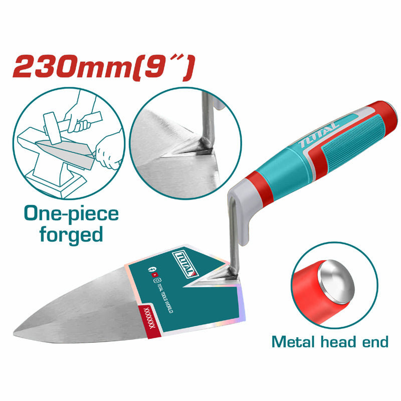 Palustre De Albañilería Forjado 9" (230mm) De Una Sola Pieza. Hoja De 1.8mm.