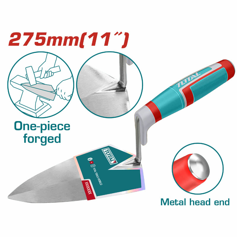 Palustre De Albañilería Forjado 11" (275mm) De Una Sola Pieza. Hoja De 1.8mm.