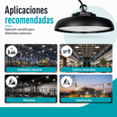 Lámpara LED UFO Industrial 200W High Bay IP65 6500K. Iluminación Potente. Ideal Para Bodegas Galeras Talleres Y Comercios (320x147mm).