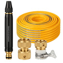 Manguera de agua de jardin con Boquilla Pulverizadora de Alta Presión (50 metros). Pistola de riego ajustable. Incluye conectores.
