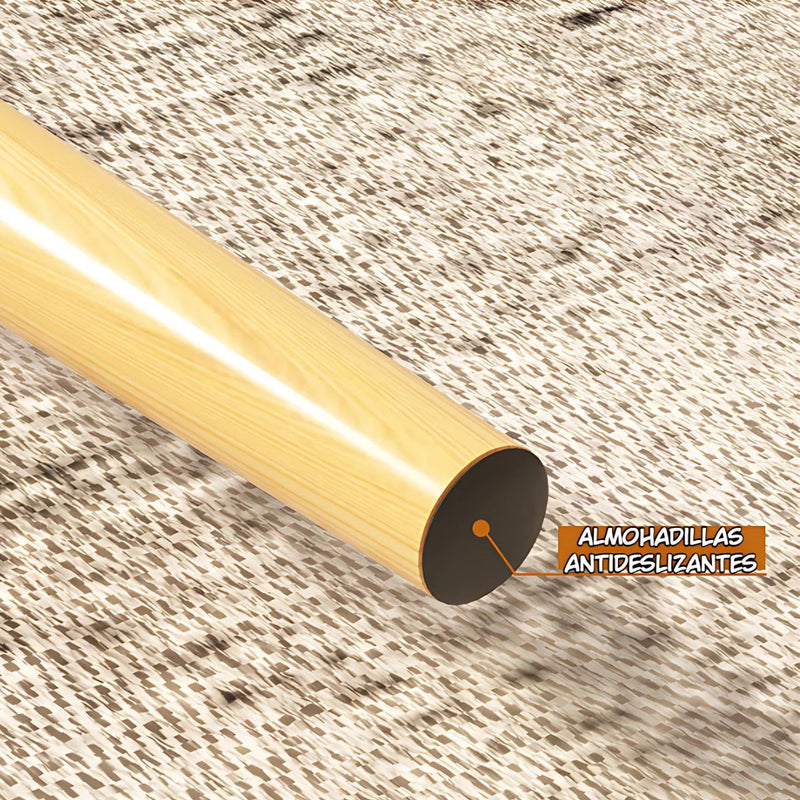 Mesa Auxiliar Redonda. Color Blanco Cálido 50x40 cm. Patas de madera