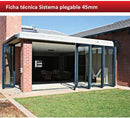 Bisagra Praticable Interna Montaje Central. Sistema Plegable. Color Negro