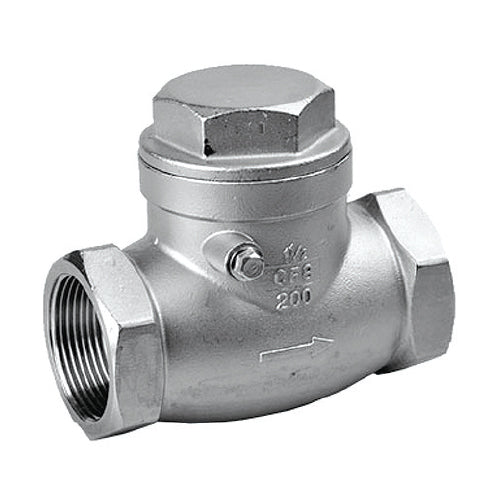 Valvula check anti retorno industria roscada. Inox 304  1 1/2".