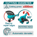 Desmalezadora de hierba inalámbrica 20V a baterías. Desbrozadora.