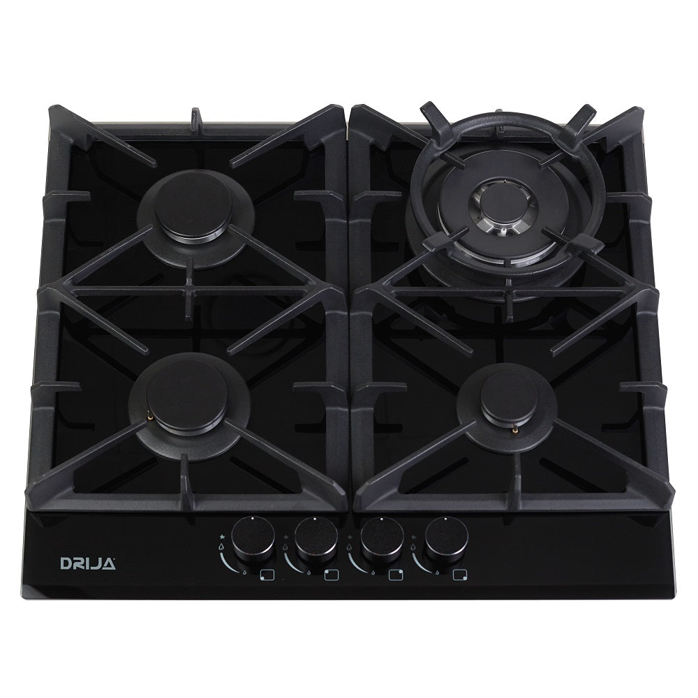 Estufa empotrable a gas Toscana 60. Color negro.