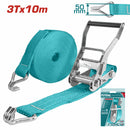 Correas de amarre de ratchet 50mm x 10 metros de largo. Carga max 3 ton.