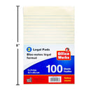 2 Pack Paquete 100 Hojas, Bloc De Papel Legal De 5X8 ", Amarillo (HZ)