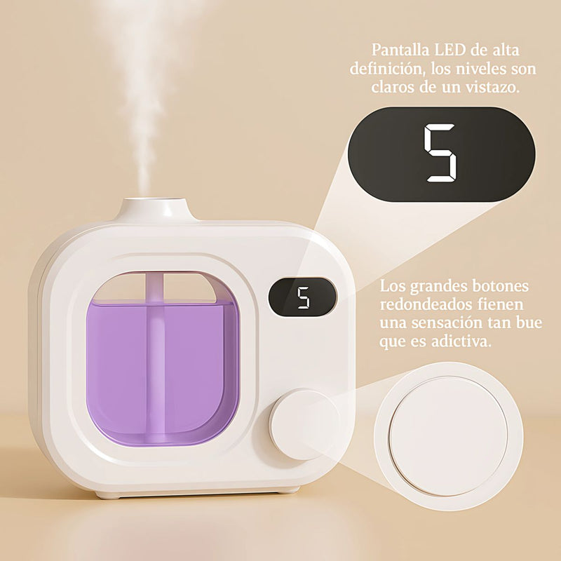 Difusor Aromas De Aceites Esenciales (Incluye Esencia de Lavanda 50ml). Dispensador De Fragancia Aromático. Ambientador. Aromaterapia.