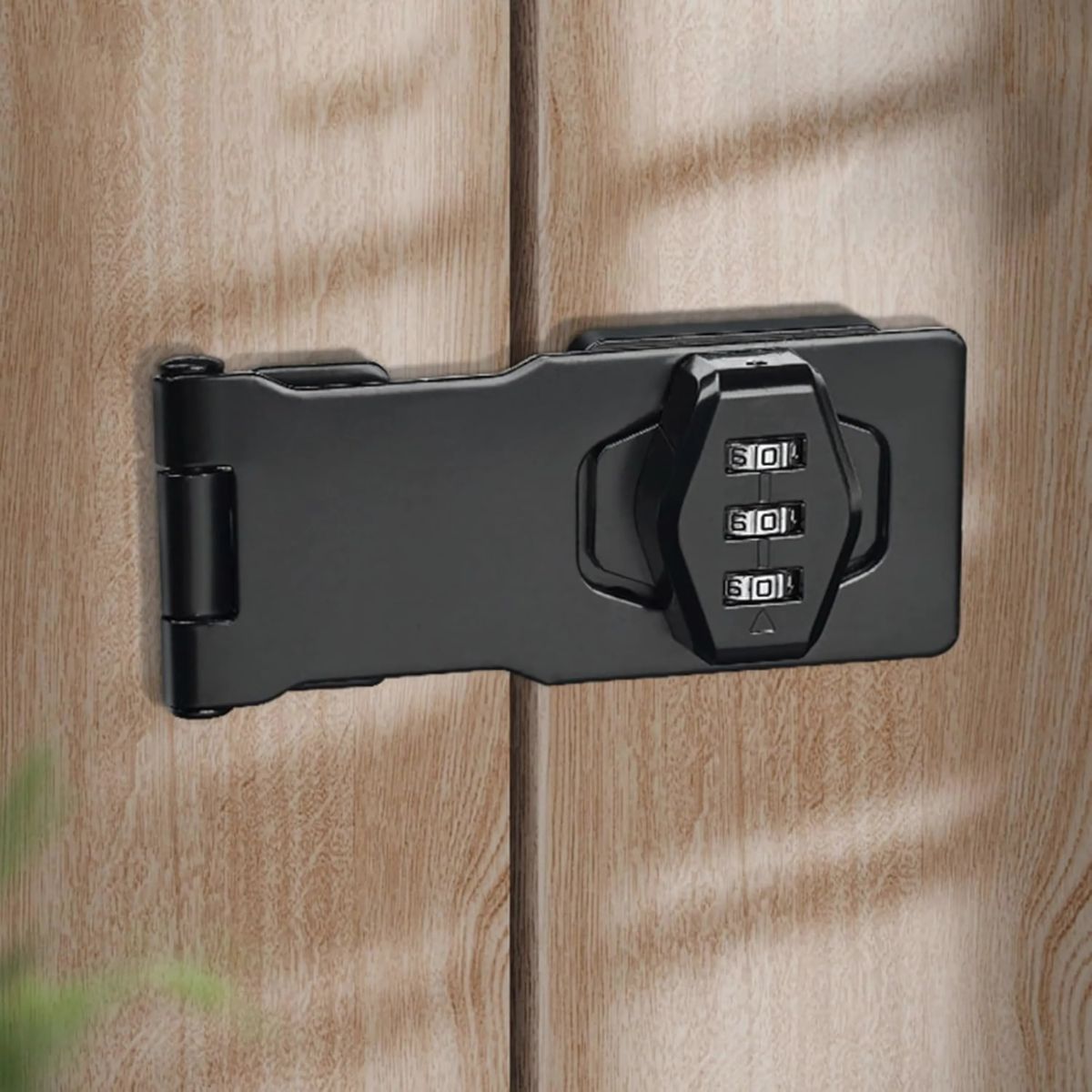 Cerradura aldaba de Combinación de 4 Pulgadas. Cerrojo con Código Numérico para Puertas y Armarios.