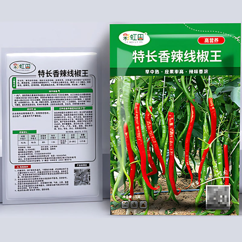 Semillas de Ají Picante Largo chino. (5 gramos). Pack de Semillas de Chile Largo y Picante.