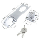 Aldaba con Cerrojo de Seguridad 4". Cerradura con llave para Puertas y Armarios.