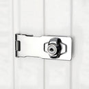 Aldaba con Cerrojo de Seguridad 4". Cerradura con llave para Puertas y Armarios.