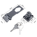 Aldaba con Cerrojo de Seguridad 3". Cerradura con llave para Puertas y Armarios.