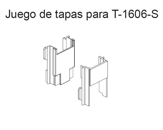 Juego de Tapas para EXL-T-1606-S. Serie Elevable Europa. Color Negro