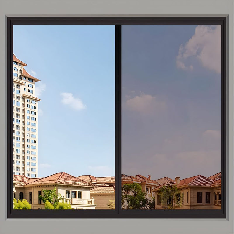 Papel Ahumado Tipo Espejo para Ventanas. Película Solar Reflectiva Aislante Térmica (120cmx3m). Efecto espejo de noche.Transmisión de Luz 28%.