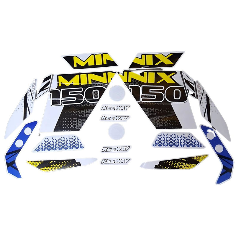 Calcomanias Minnix 150 Keeway, modelo Azul (MINNIX150)
