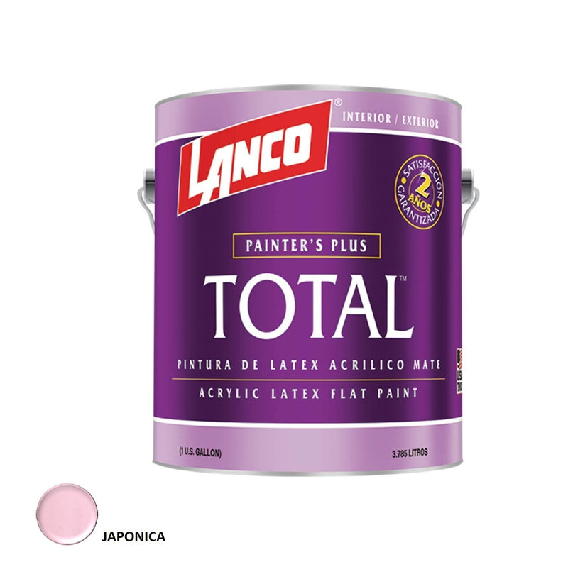 Pintura de agua Total Latex Color Japonica (Rosado) de 1 galon Lanco