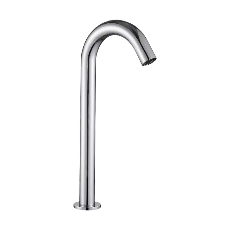 Grifo Automático con Sensor para Lavamanos. Llave Pluma Alta con Diseño Elegante. Funciona con Baterías o Conexión Eléctrica.