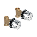 Llaves De Empotrar Para Ducha Con Manerales Roscables De Latón Y Acabado Cromado.