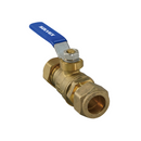 Válvula De Bola Con Casquillo 16 mm (3/8") De Latón Con Manija Metálica. Para Agua, Aceite Y Gas (WOG).