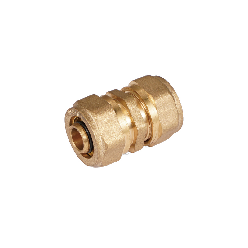 Conector De Compresión Recto 3/4" En Latón. Unión Directa 16mm Para Tuberías De Agua Y Gas.