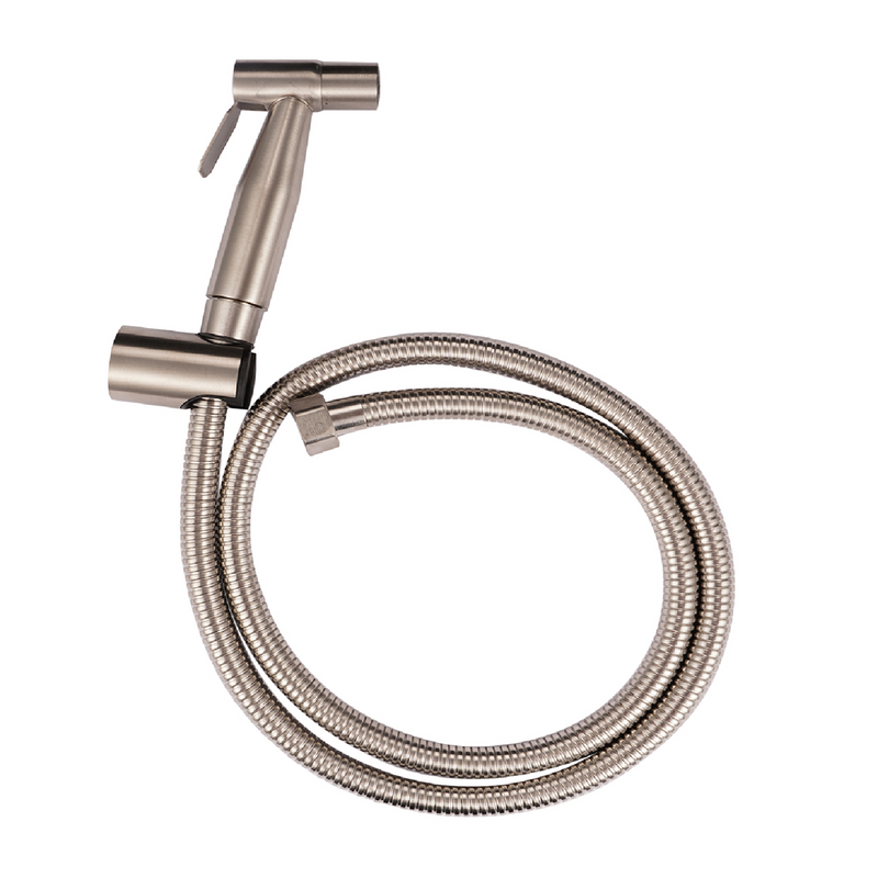 Ducha Sanitaria Tipo Teléfono en Acero Inoxidable. Set de 3 Piezas. Regadera de Mano para Inodoro.