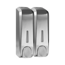 Dispensador de Jabón líquido Doble 2x300ml para Pared. Recargable para Baño y Cocina.