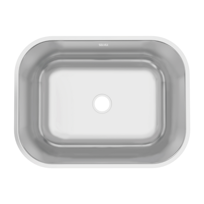 fregador de Cocina Submontar 45x54x17cm. Acero Inoxidable. Superficie Cepillada.