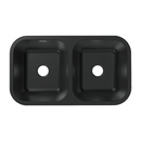 fregador de Cocina Doble 82x46x22cm. Acero Inoxidable. Color negro.